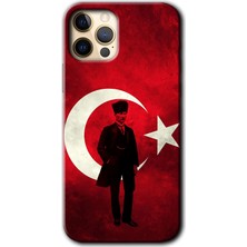 Bera Aksesuar Apple iPhone 11 Pro Max Kılıf Hd Desen Baskılı Arka Kapak + Mat Kobra Cam - Atatürk Bayrak