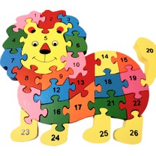 Bak Gel Al Harfleri ve Sayıları Öğreniyorum Eğitici Aslan Puzzle