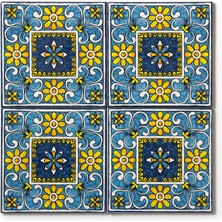 İkbal Çini Seramik 10X10 Desenli Meksika Karosu 5'li 1 Paket ICS154