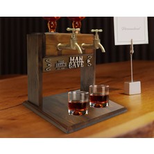Bk Gift Kişiye Özel Kabartma Isimli Çift Musluklu Doğal Ahşap Viski Standı, Içki Standı, Doğum Günü Hediyesi, Ev Hediyesi, Erkek Hediye-42