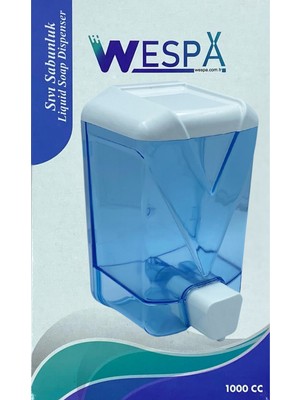 Wespa Plastik Şeffaf Sıvı Sabun Dispenseri 1000 Ml.