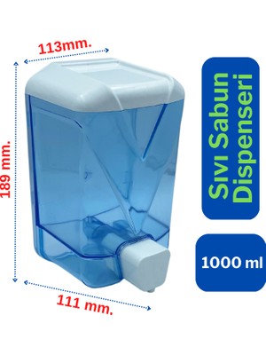 Wespa Plastik Şeffaf Sıvı Sabun Dispenseri 1000 Ml.