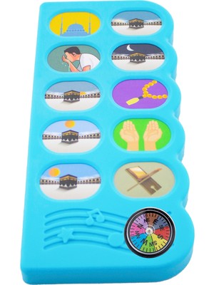 Baysem Pusulalı Kıbleyi Gösteren Sesli Namaz Öğreten Cihaz Mavi