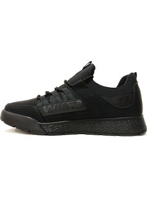 Wickers Siyah Bağcıksız Aqua Sneakers Spor Ayakkabı