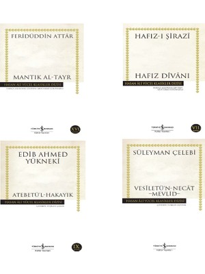Hafız Divanı - Mantık Al - Tayr - Atebetü'l - Hakayık - Vesiletü'n - Necat - Mevlid  - 4 kitap Set