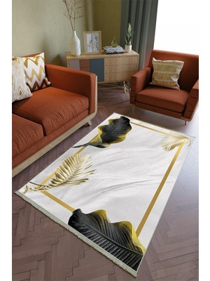 10 Post Online Salon Halısı Otantik Altın Yeşil Yolluk Kaymaz Yuvarlak Oval Kesme Ince Yıkanabilir Halı