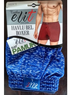 Tutku Elit Erkek Havlu Bel Desenli Boxer 1102 - 6 Adet