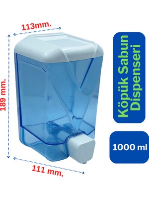 Wespa Plastik Şeffaf Köpük Sabun Dispenseri 1000 Ml.