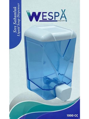 Wespa Plastik Şeffaf Sıvı Sabun Dispenseri 1000 Ml. x 50 Adet