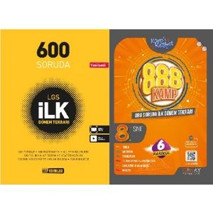 Günay Yayınları 8. Sınıf 888 Ilk Dönem Tekrar Kamp Kitabı & Hız 8. Sınıf 600 Soruda Ilk Dönem Tekrar Kitabı