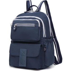 Smart Bags Krinkıl Kumaş Su Geçirmez Kadın Sırt Çantası BC 3168 - Lacivert