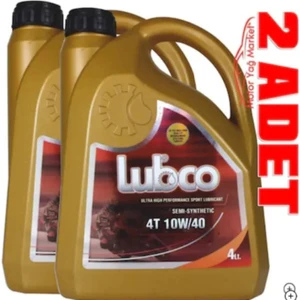 Lubco 4t 10W/40 4 Litre 4 Zamanlı Sentetik Motosiklet Yağı 4 L x 2  ( ÜT:2023)