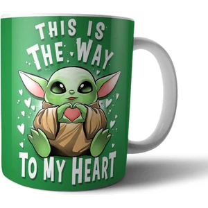 Mandalorian Baby Yoda Grogu This Is The Way - Sevgili Kupa Bardak Model 1