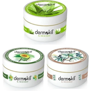 El ve Yüz Kremi Aloevera - Avokado - Zeytinyağı 300 ml 3'lü Set