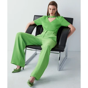 Cutout Wide Leg Fit Pantolon