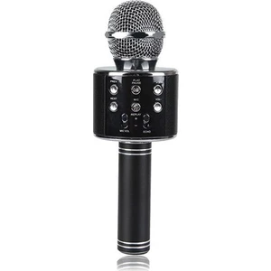 Çocuk Yetişkin Bluetoothlu Karaoke Mikrofon Aynı Zamanda Hoparlör Aux Hafıza Kart Girişli