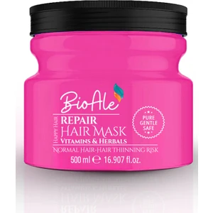 BioAle Onarıcı Saç Maskesi Panthenol+Biotin+Ginseng+Ihlamur Ağacı+Yeşil Çay 500 ml