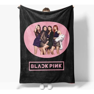 Erays Home Erayshome Black Pink Desenli Baskılı  Polar Tv Battaniyesi
