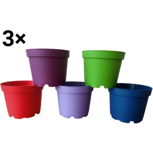 Tuğel Flowers 15 Adet Plastik 5 Renkli Çiçek Üretim Saksısı (8.5 Cm.lik) Alt Tabaksız