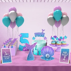 Hey Parti Deniz Kızı Temalı 5 Yaş Doğum Günü Parti Seti - Midi