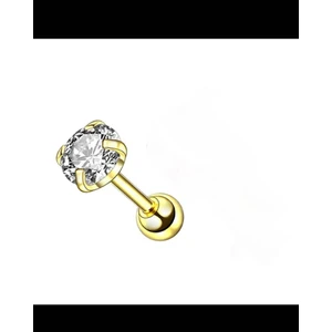 Ares Collection Cerrahi Çelik Tek Taş Piercing Küpe