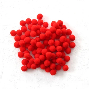Peluş ponpon, 1.5 cm  50 adet  Kırmızı