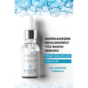 Derinlemesine Nemlendirici Yüz Bakım Serumu Vegan Hyalüronik Asit + Vitamin B5 30 ml