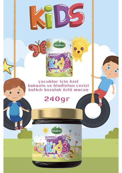 Kids Çocuklar Için Özel Kakaolu Kozalak Macunu 240 gr fiyatları