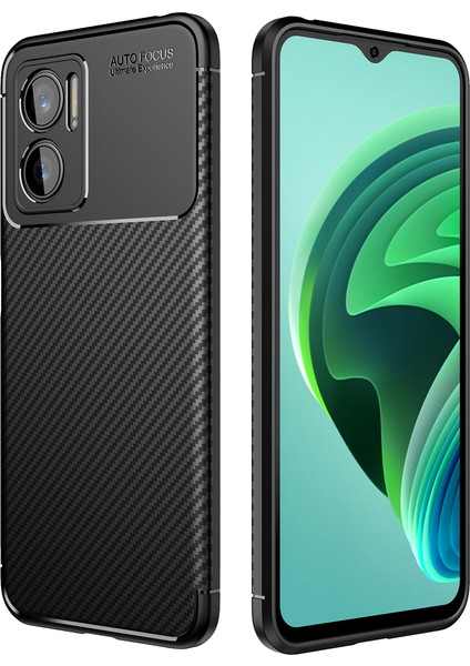 Xiaomi Redmi Note 11E Kılıf Negro Karbon Fiber Desen Silikon Kamera Koruma