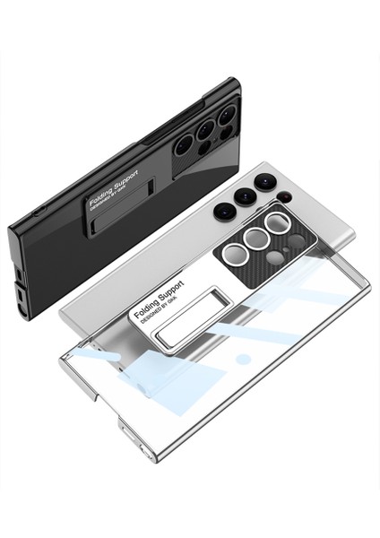 Samsung Galaxy S23 Ultra Uyumlu Kılıf Standlı Arkası Şeffaf modelleri