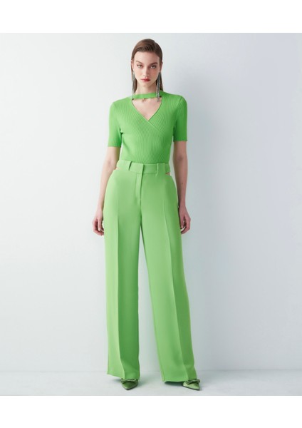 Cutout Wide Leg Fit Pantolon modelleri