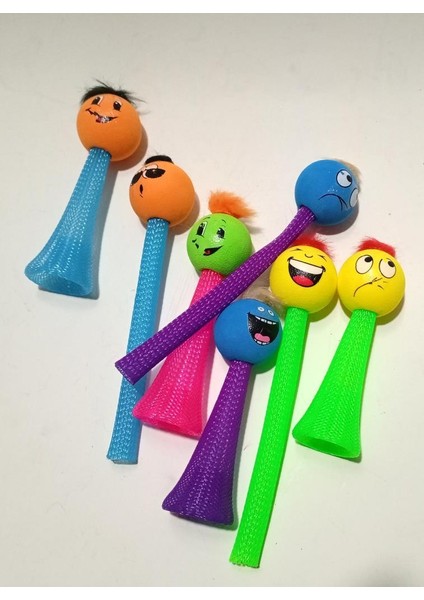 3 Renk Işıkla Fırlayan Suratlar Bas Fırlat Zıp Zıp Oyuncak Emoji Toplar Süper Zevkli Işık Show indirimleri