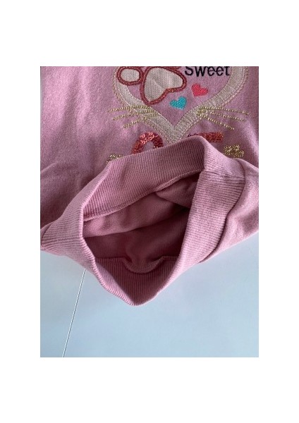 Kız Çocuk Baskılı Boncuklu Sweatshirt fiyatları