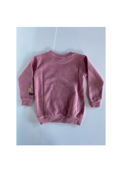 Kız Çocuk Baskılı Boncuklu Sweatshirt modelleri
