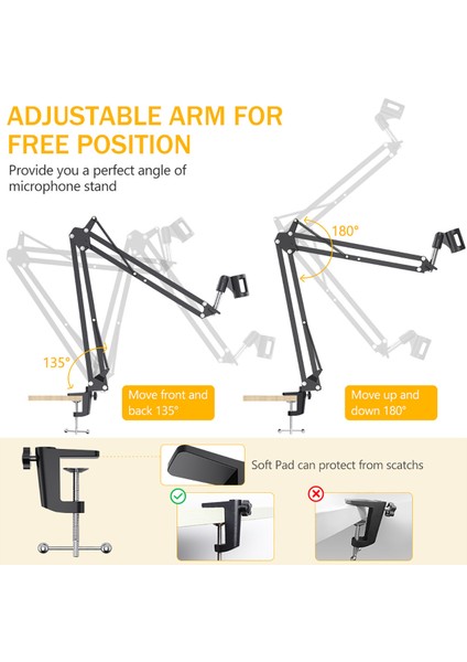 MF-MS61 Masa Tipi Mikrofon Standı