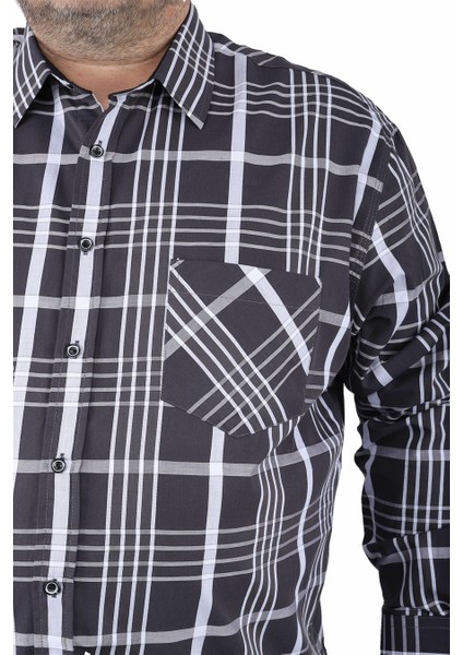 Mocgrande Büyük Beden Erkek Cepli Gömlek Milagro 23370 Siyah modelleri