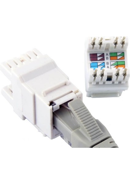RJ45 Cat6 Utp 180 Derece Keystone Jack - 1 Adet