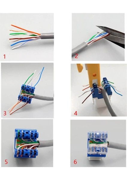 RJ45 Cat6 Utp 180 Derece Keystone Jack - 1 Adet