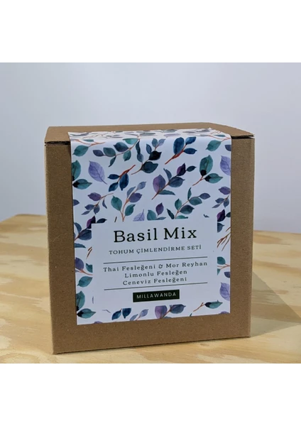 Basil Mix Tohum Çimlendirme Seti - Thai Fesleğeni, Mor Reyhan, Limonlu Fesleğen, Ceneviz Fesleğeni