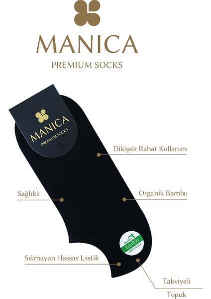 Kadın Bambu Sneaker Çorap 6 Çift - Siyah fiyatları