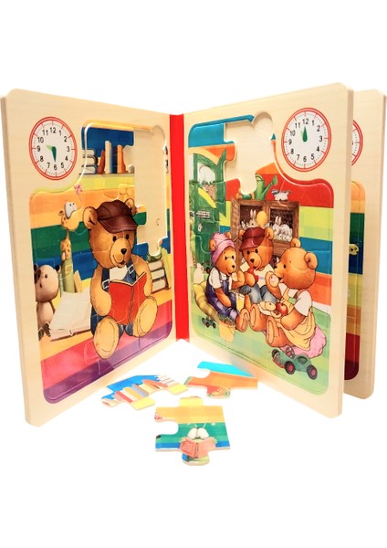 Kitap Şeklinde Ahşap Puzzle