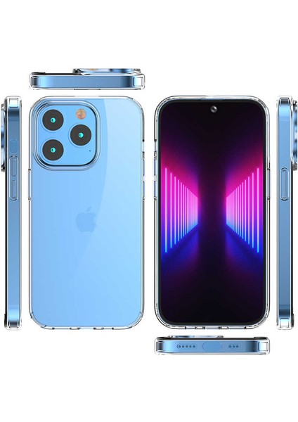 Apple iPhone 14 Pro Max Kılıf Zore Coss Şeffaf Sert Silikon Kılıf