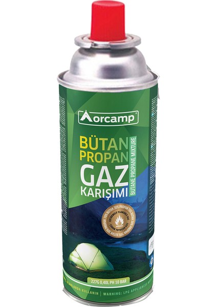 Bütan Propan Gaz Kartuşu 227GR 3 Lü Kamp Ocagı Kartuşu