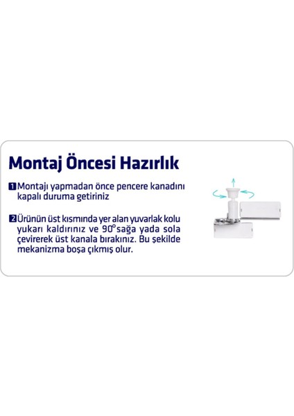 Arwin Sağ Açılım Pencere Için Kademeli Havalandırma Mekanizması