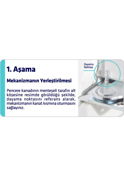 Arwin Sağ Açılım Pencere Için Kademeli Havalandırma Mekanizması