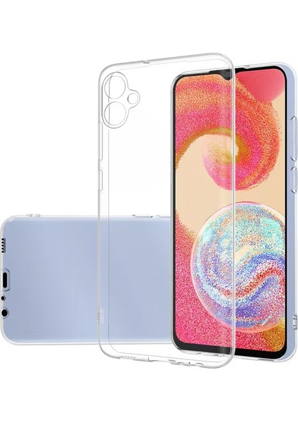 Caseworld Samsung Galaxy A04E ile Uyumlu Kapak Kamera Korumalı Süper Silikon Kılıf