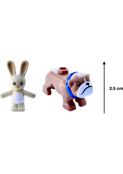Orijinal Figürler - Tavşan ve Köpek (British Bulldog) (2 Parça)