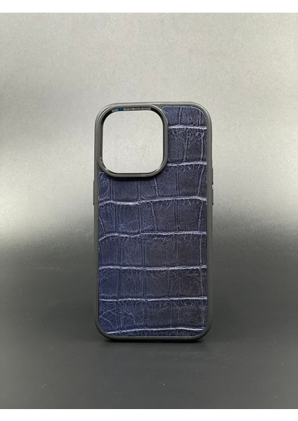 iPhone14 Pro Kılıf Hakiki Deri Desenli Telefon Kılıfı