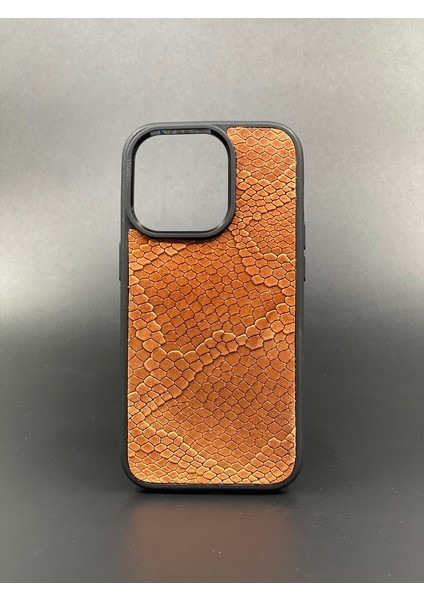 iPhone14 Pro Kılıf Hakiki Deri Desenli Telefon Kılıfı