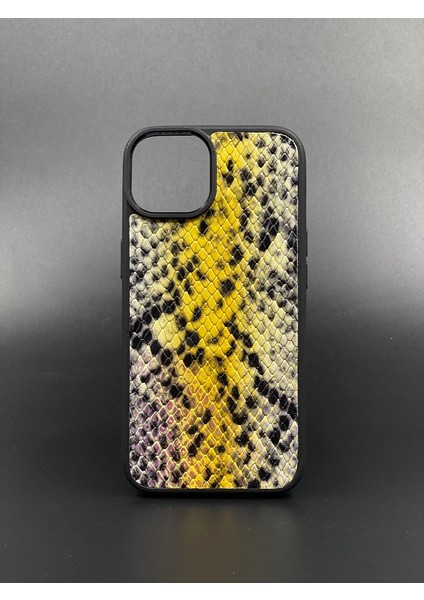 iPhone14 Kılıf Desenli Hakiki Deri Telefon Kılıfı